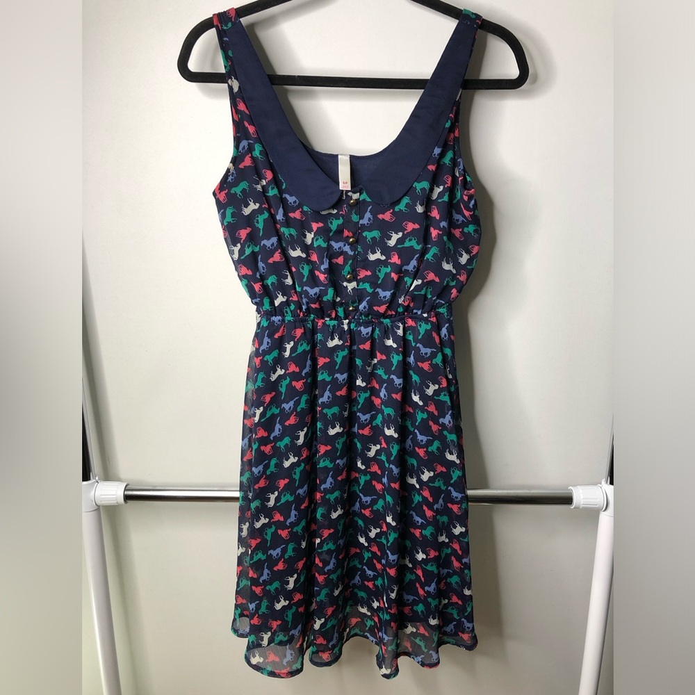 Target Brand Navy Blue Sleeveless Peter Pan Collar Mini Small Dress